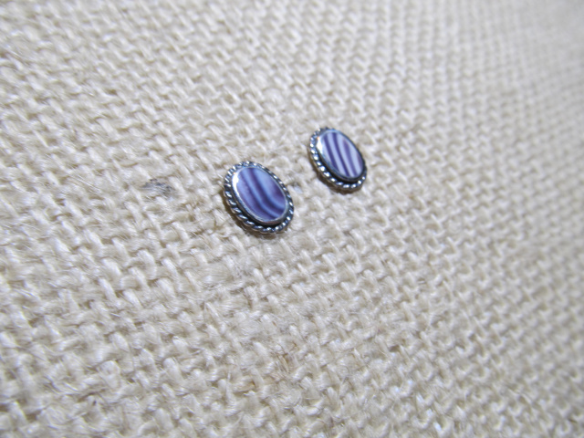 Sterling Silver Antique Oval Stud